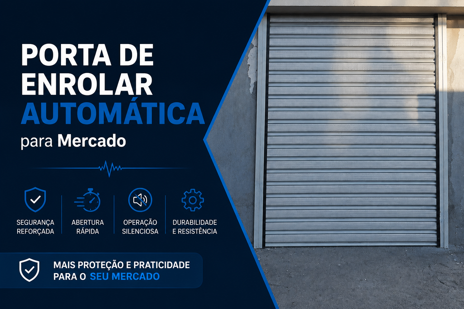  Porta de Enrolar Automática para Mercado | Segurança e Agilidade