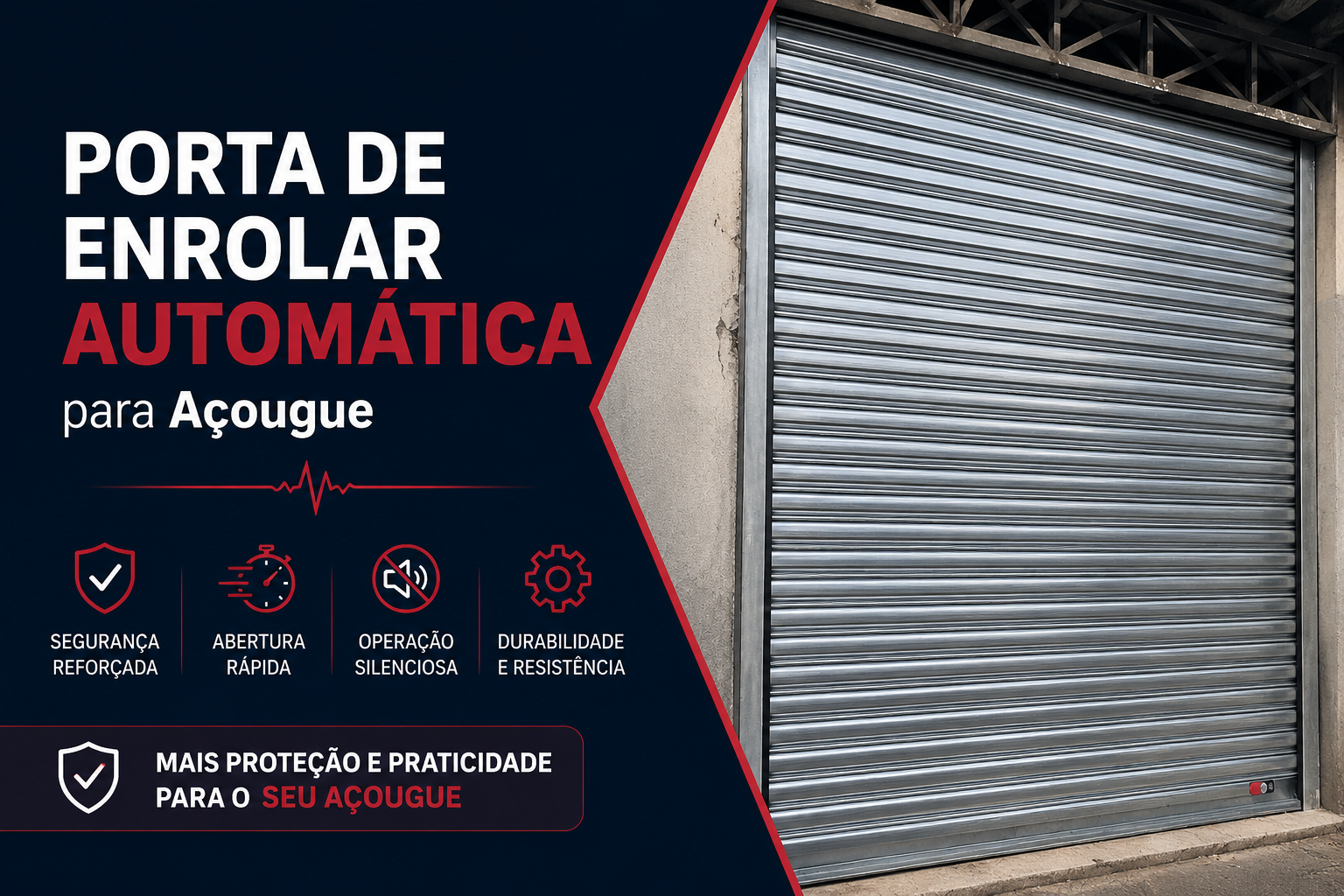 Porta de Enrolar Automática para Açougue | Segurança e Praticidade