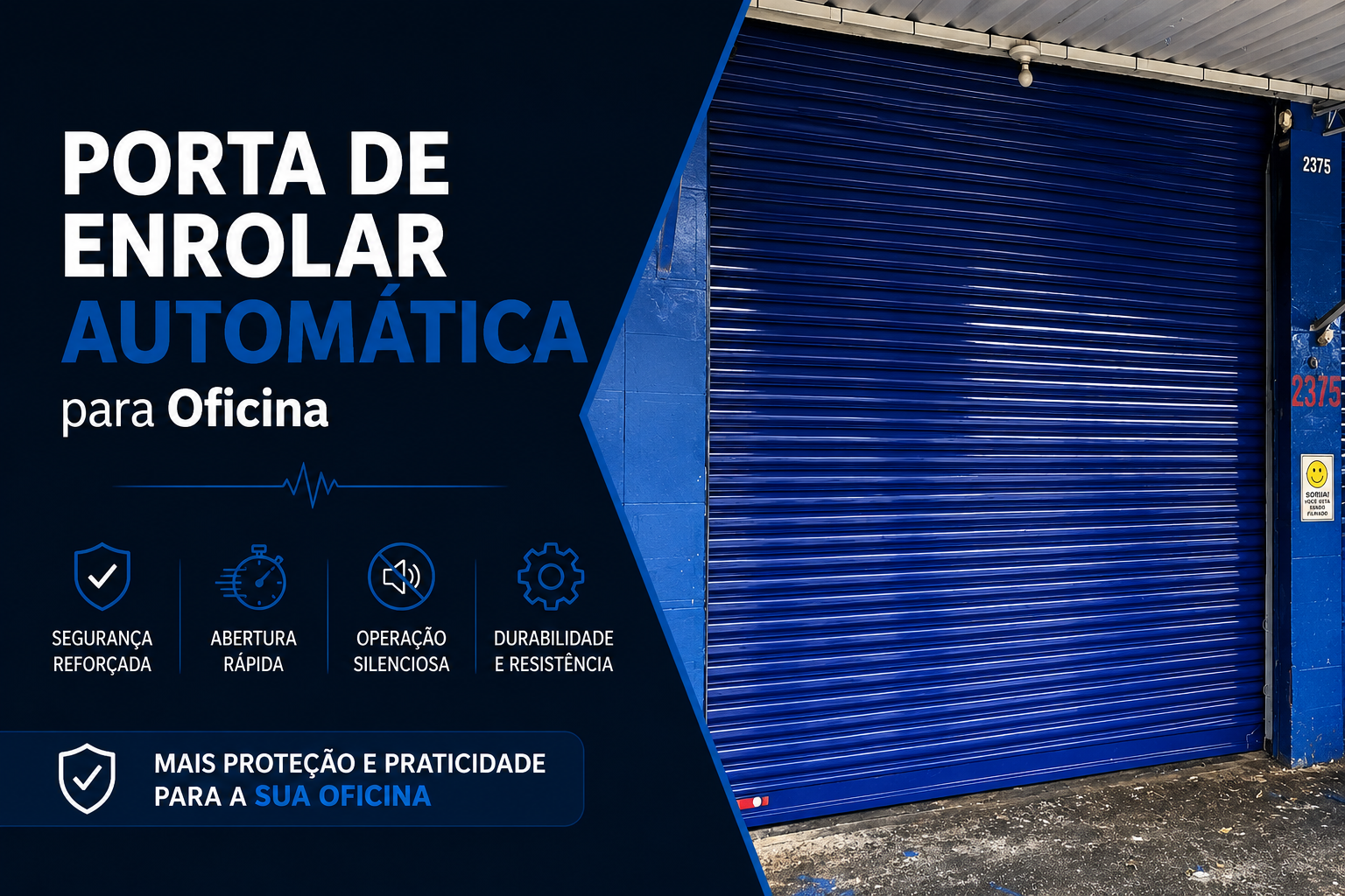 Porta de Enrolar Automática para Oficina | Segurança e Praticidade
