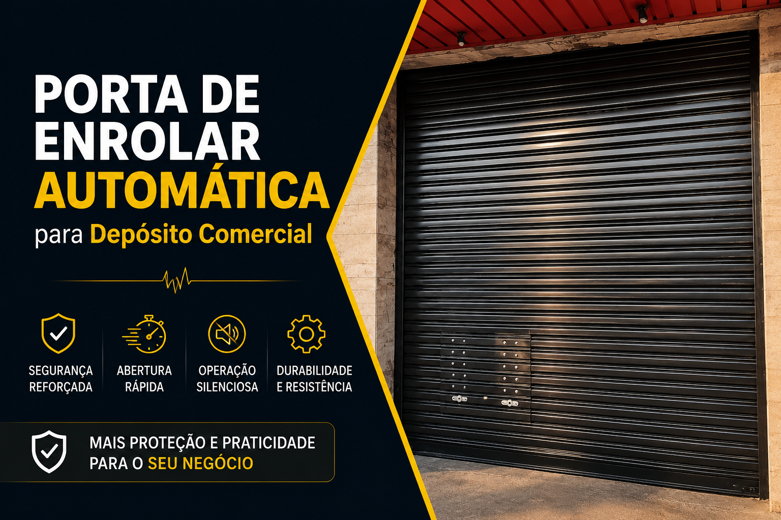  Porta de Enrolar Automática para Centro Comercial | Segurança e Praticidade