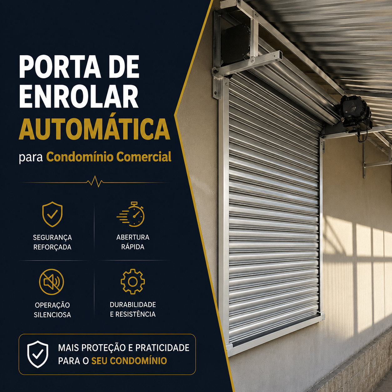  Porta de Enrolar Automática para Prédio Comercial | Segurança e Praticidade