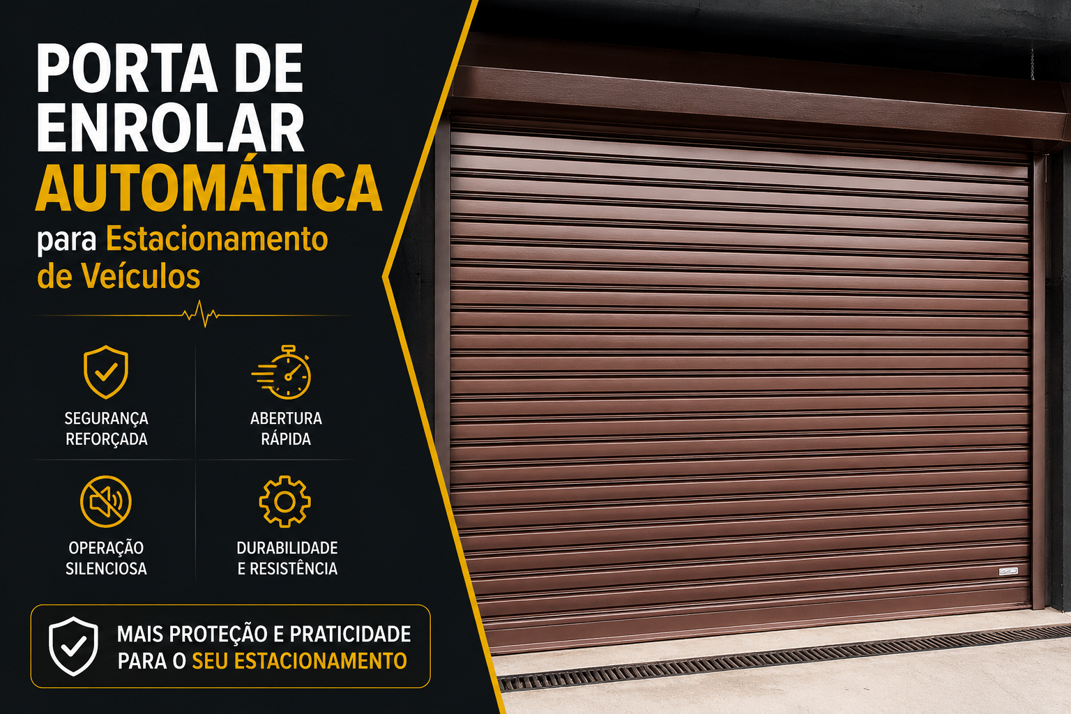 Porta de Enrolar Automática para Estacionamento de Veículos | Segurança