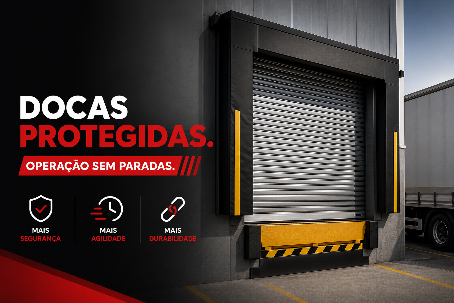 Porta de Enrolar Automática para Docas Industriais | Segurança e Agilidade