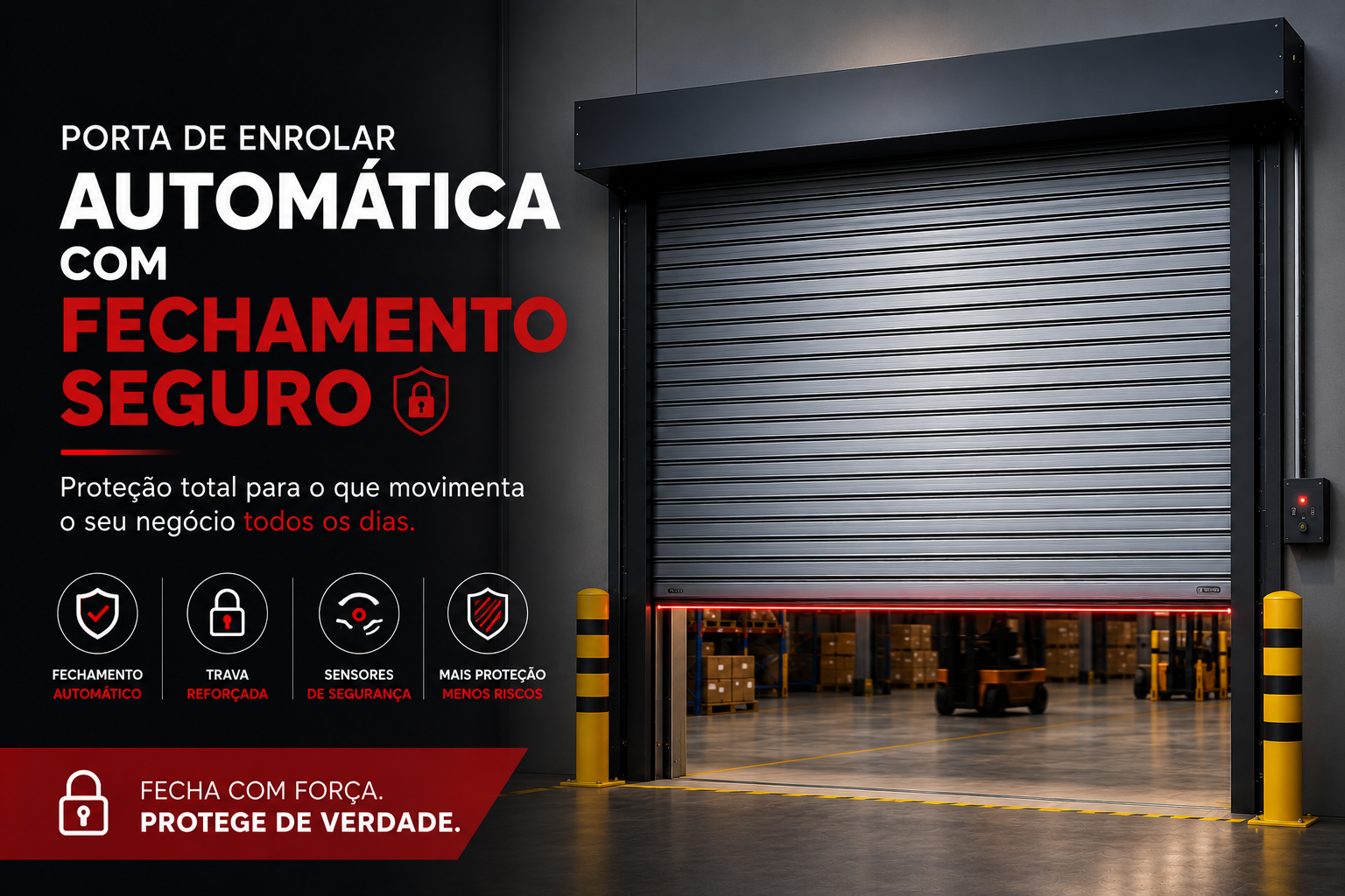 Porta de Enrolar Automática com Fechamento Seguro | Proteção e Praticidade