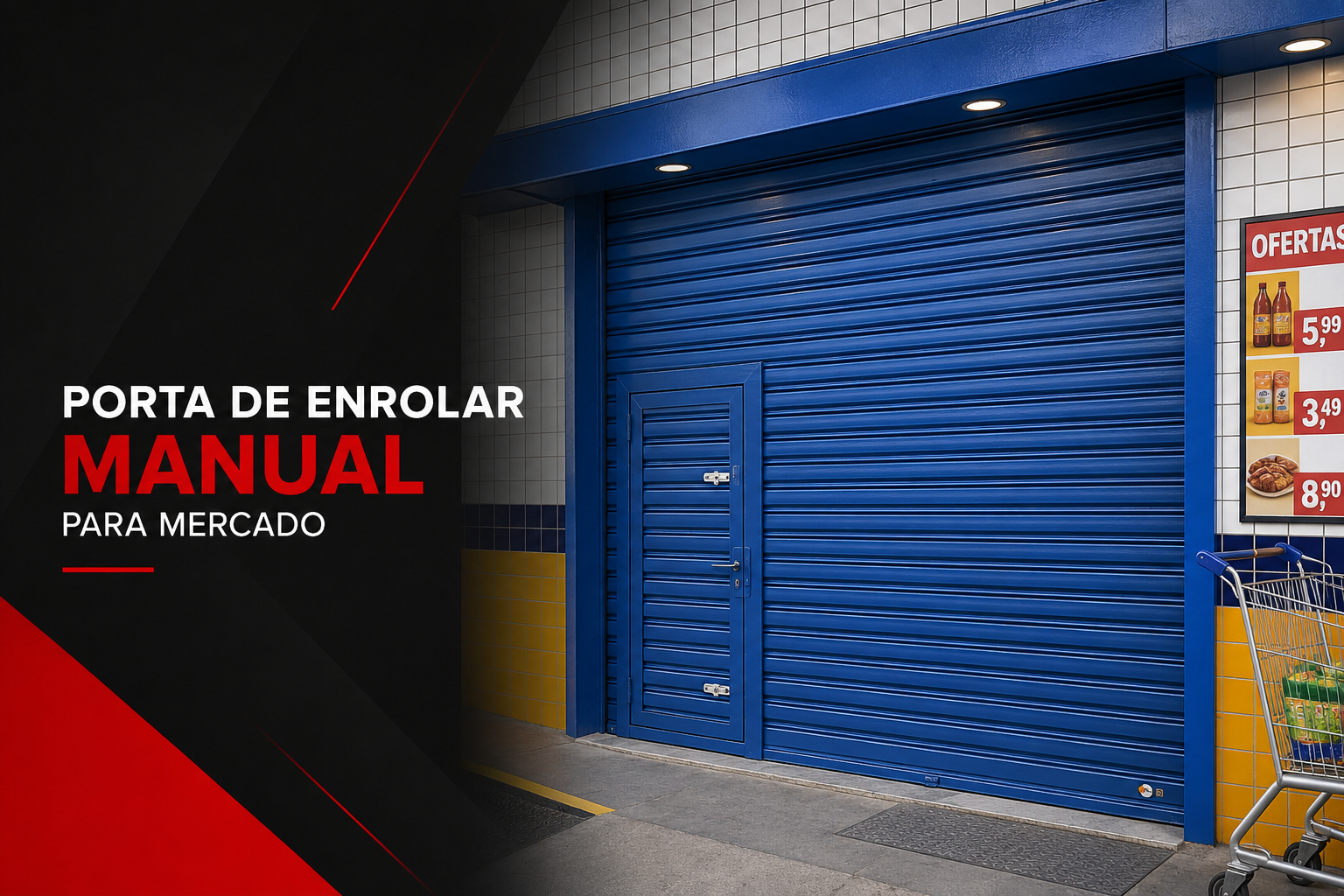 Porta de Enrolar Manual para Mercado | Segurança e Resistência