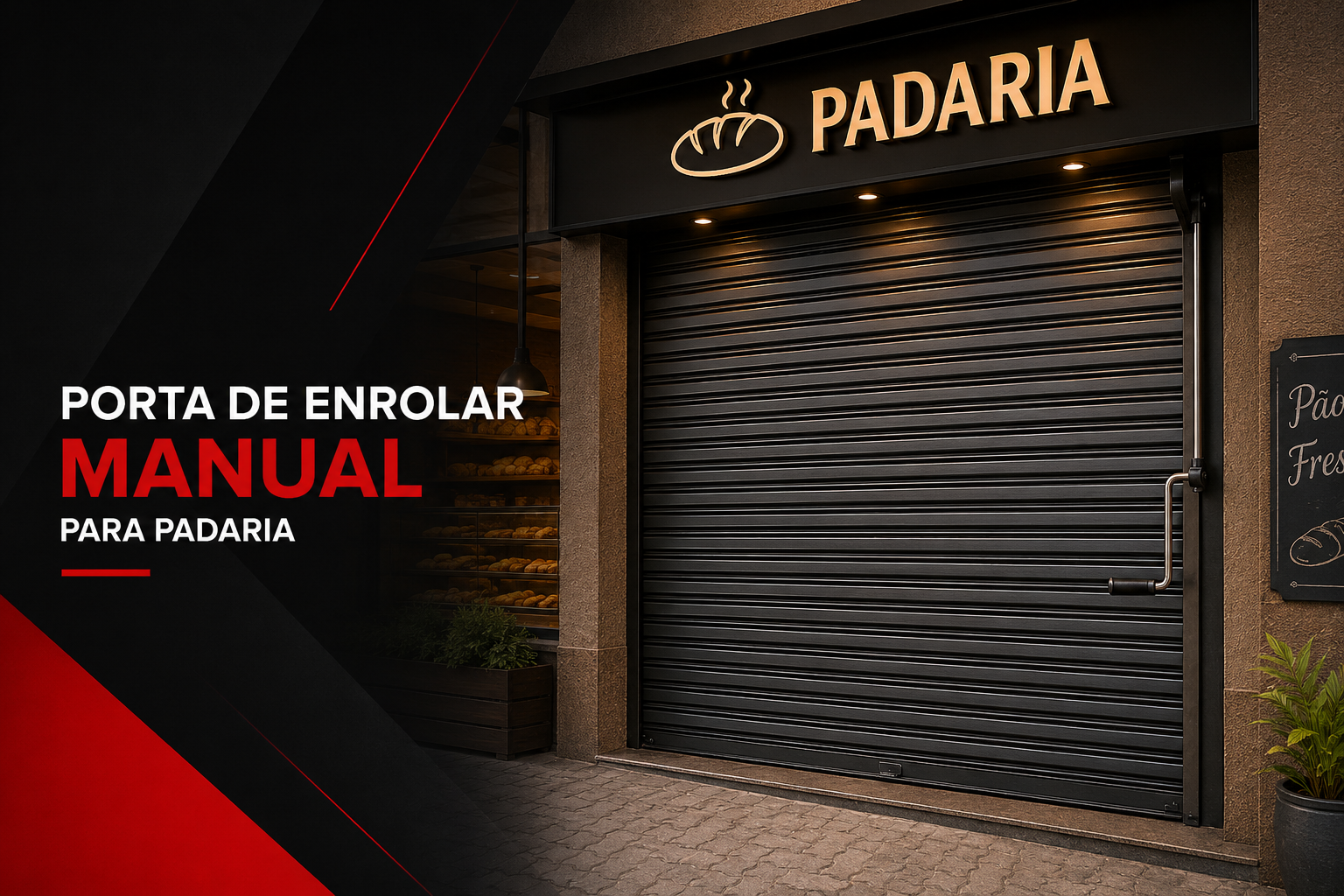 Porta de Enrolar Manual para Padaria | Segurança e Economia