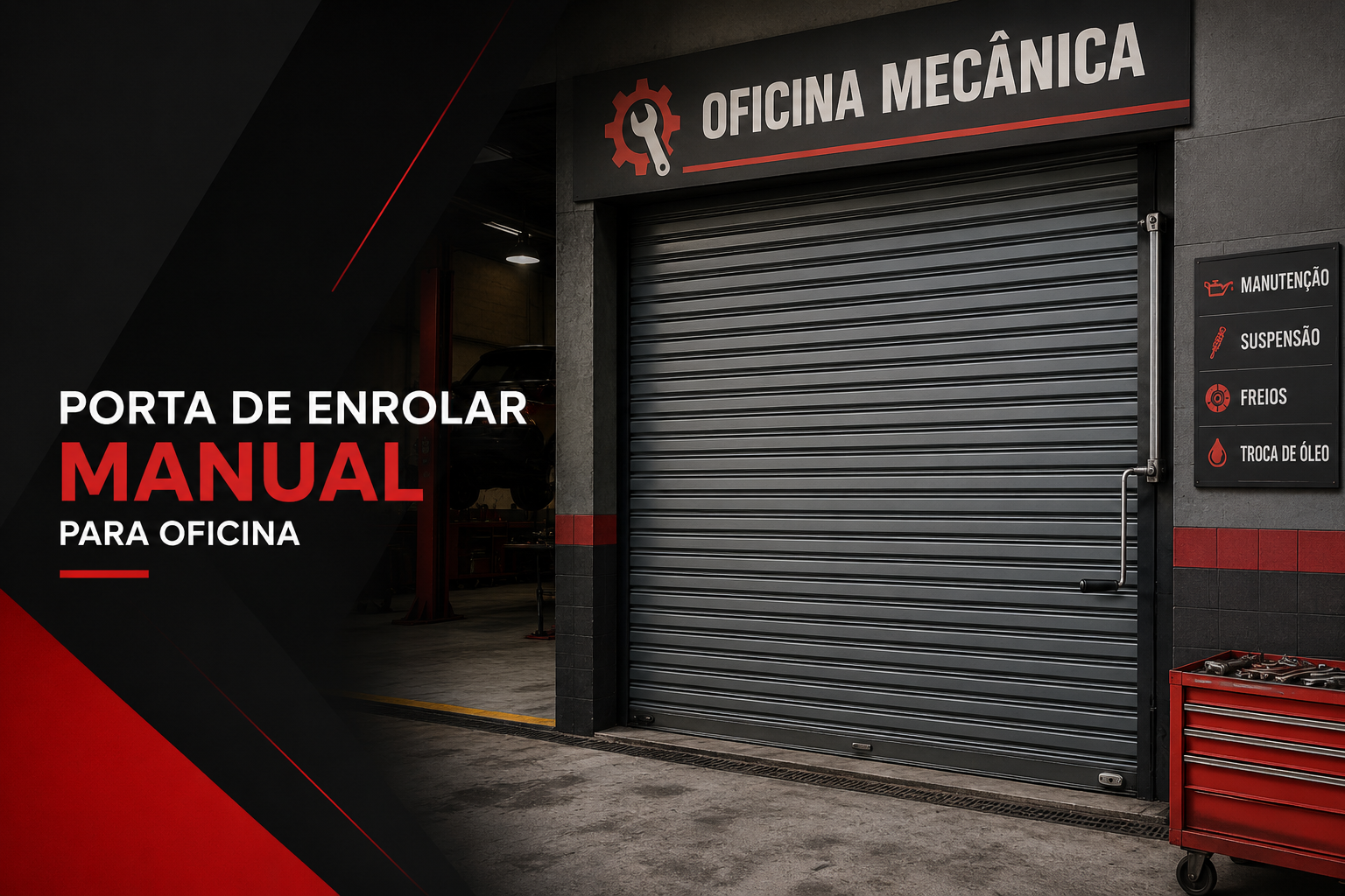 Porta de Enrolar Manual para Padaria | Segurança e Resistência