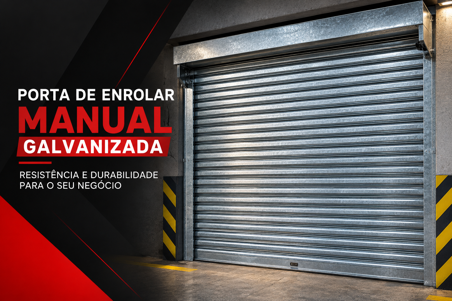 Porta de Enrolar Manual para Oficina | Segurança e Resistência